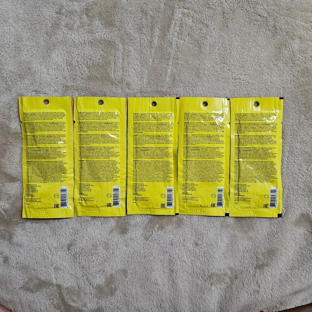 Lot of 5 Hempz Chasing Sunsets Natural Bronzer Tanning Lotion Packets 0.5oz Each